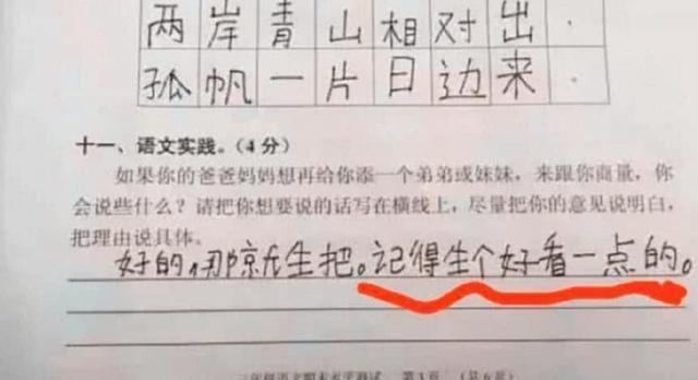 家长们|小学生“0分”试卷火了,好气又好笑,网友:一个敢问一个敢答