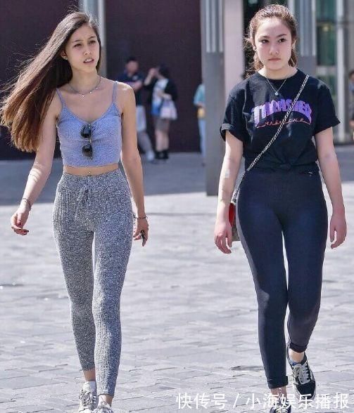 身材 美女穿搭打底裤使身材看起来更加修长,简约大气,可以随心展现美丽