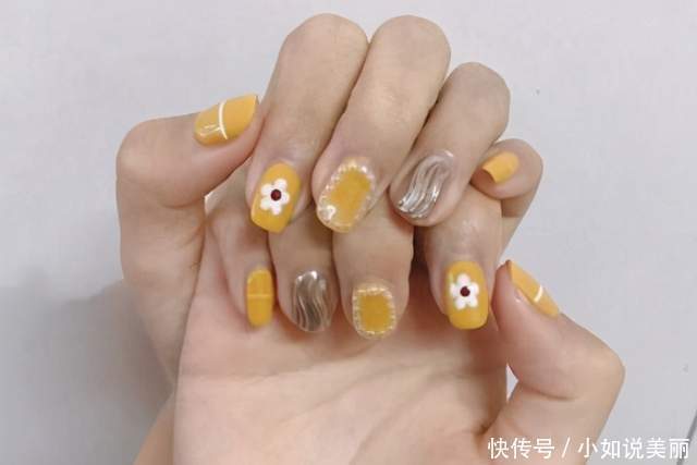 秋冬|长岛冰茶碎花美甲 2020秋冬美甲显白又减龄