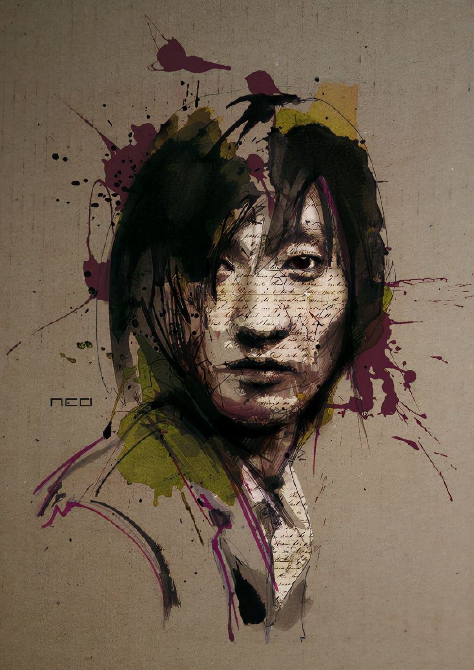 插画师#法国插画师卡昂作品形式自由色彩和线条的结合给人深刻的视觉感受