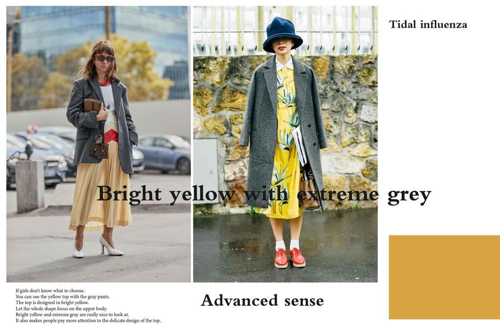 过年别穿红色了，今年明亮黄+极致灰才是C位，随便一穿就很时髦