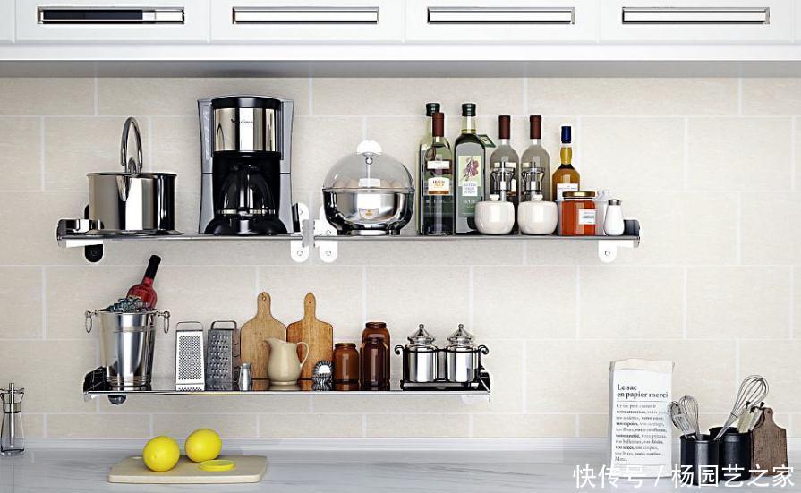 置物架|越来越多人厨房不做吊柜了,现在流行这样装,既实用又省钱