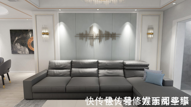 餐厅|120平现代轻奢风,餐厅和厨房有足够的收纳空间不凌乱