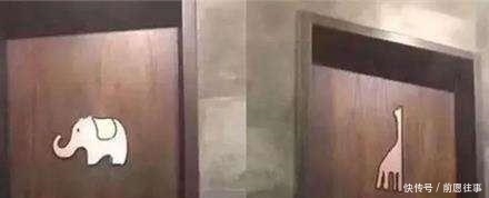 厕所门上“大象和长颈鹿”是男厕女厕?网友:智商不足就要尿裤子
