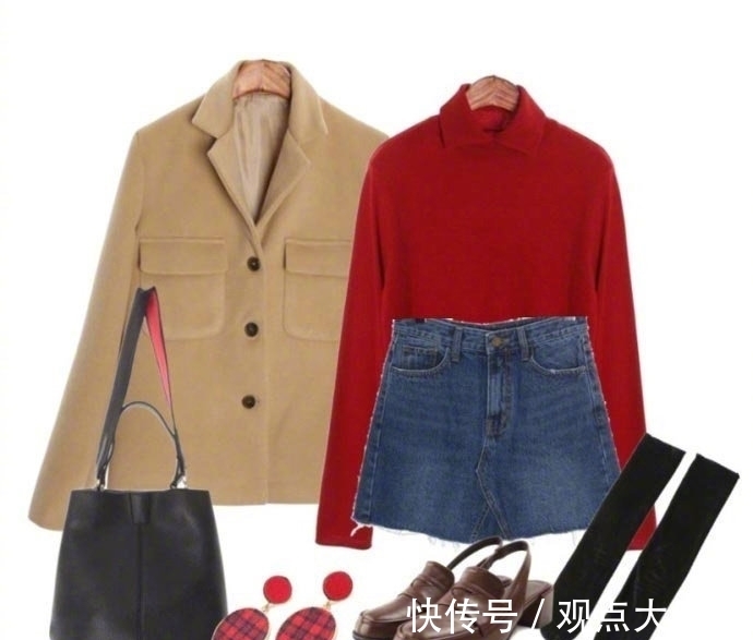 暗色|种草红色毛衣的6套搭配示范,时髦洋气不失高级感,谁穿谁好看!