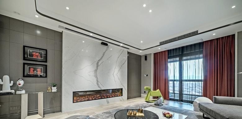 多功能房|她家220㎡,面积大还好看,室内高级灰有质感,简约设计干净大气