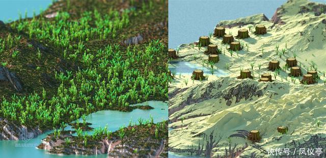 真实|我的世界:玩家首次发现鲸落?当真实地形再现MC,网友:那鲨凋呢