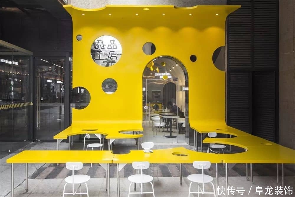 柠檬黄|【甜品店空间设计】柠檬黄奇异空间设计