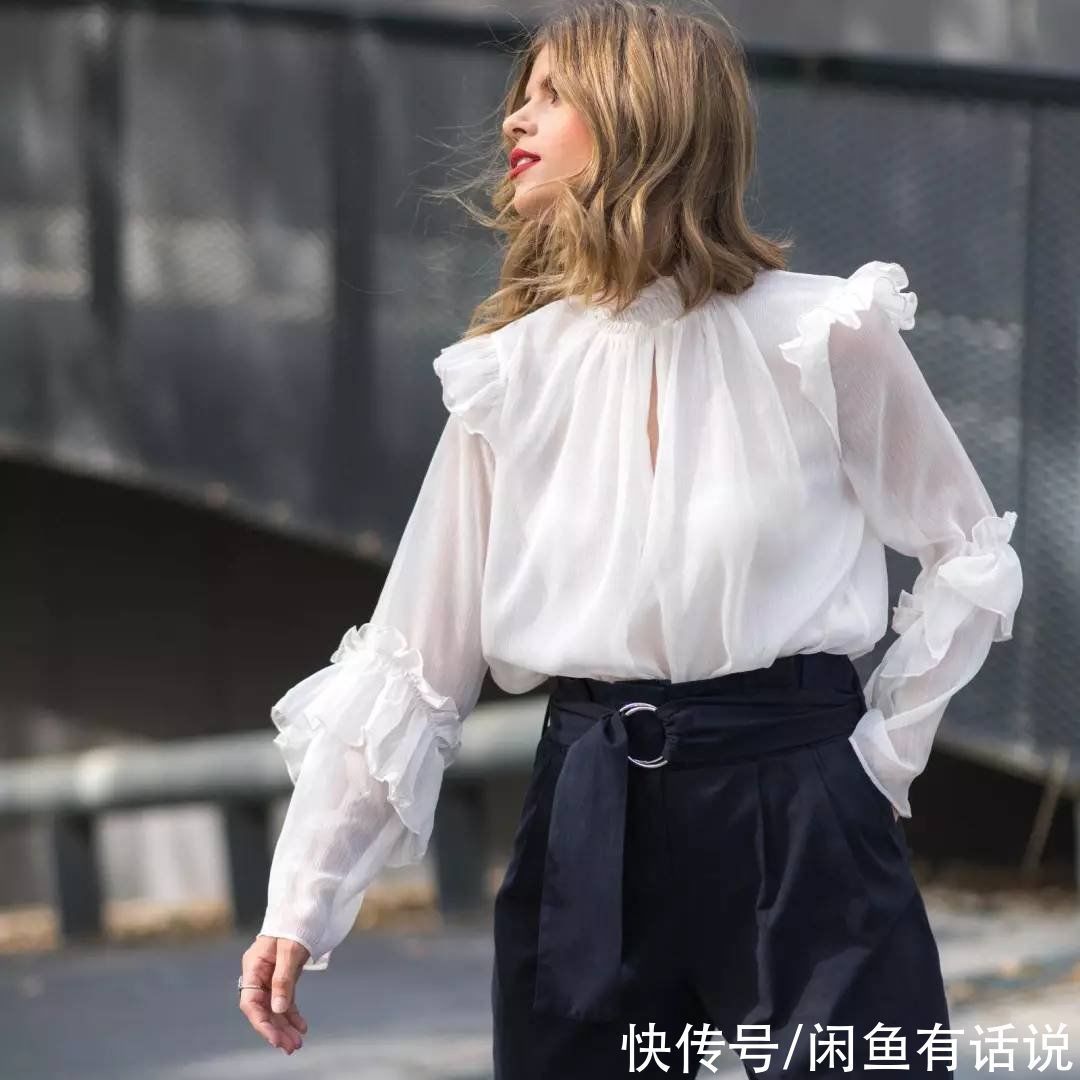 阔腿裤|防晒衣已经过时了,今年流行“透视衫+阔腿裤”,时髦显瘦还清凉