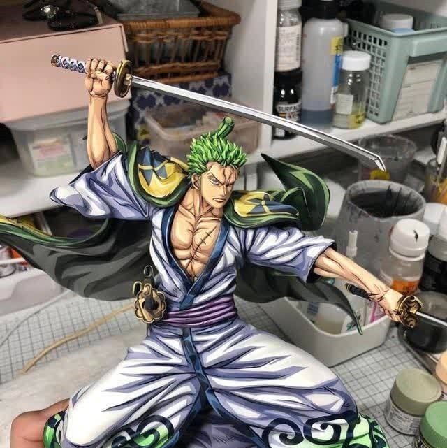 动漫|上次的承太郎手办涂改令人叫绝,这次换成索隆手办,真是技术活