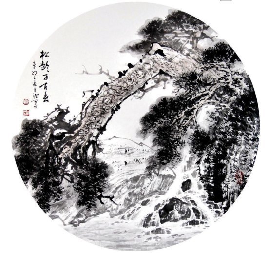 松树@画家童治军:墨染松涛风入骨 苍碧凌空自从容