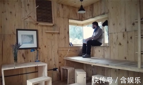 小菜园|他用40棵松树,在荒山野林建起小屋,屋顶种菜生活自给自足