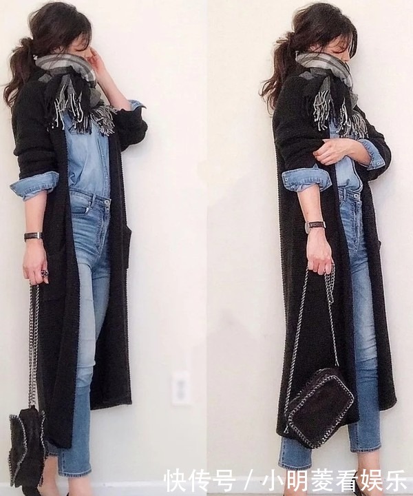 人手几件的针织长开衫,学日本博主的一衣多穿,旧衣玩出新时尚