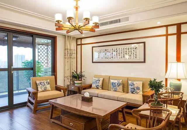 装修设计|180平新中式装修设计,八仙桌和灯笼椅,感觉好灵动!