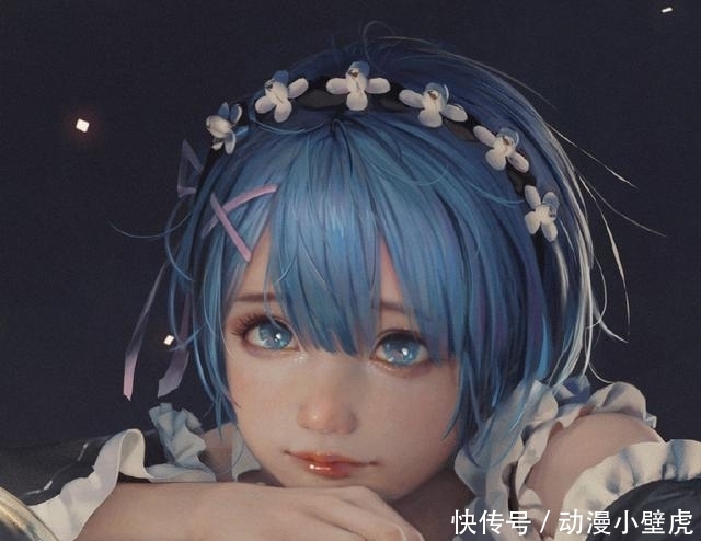 大佬|国人大佬做的雷姆贺图,放大10倍看,血管都清晰可见