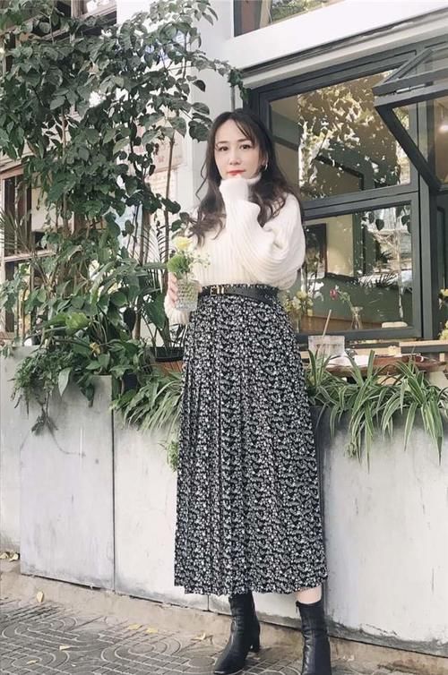 半身裙＋短靴＝时髦洋气！过年这么穿准没错