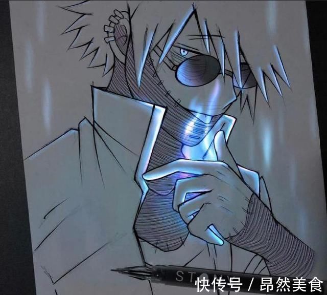 特效|大神笔下的动漫角色,五条悟高冷帅气,这特效太炫酷了