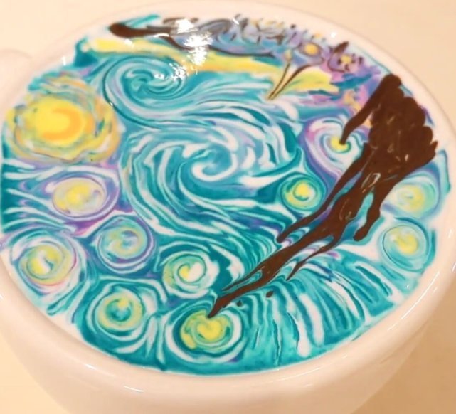 舍不得|韩国一家神级咖啡店,拉花能拉出世界名画,买一杯都舍不得喝