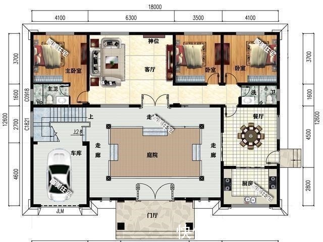 住宅|18×12.6米二层中式合院,全村最美的一栋房,羡煞旁人!