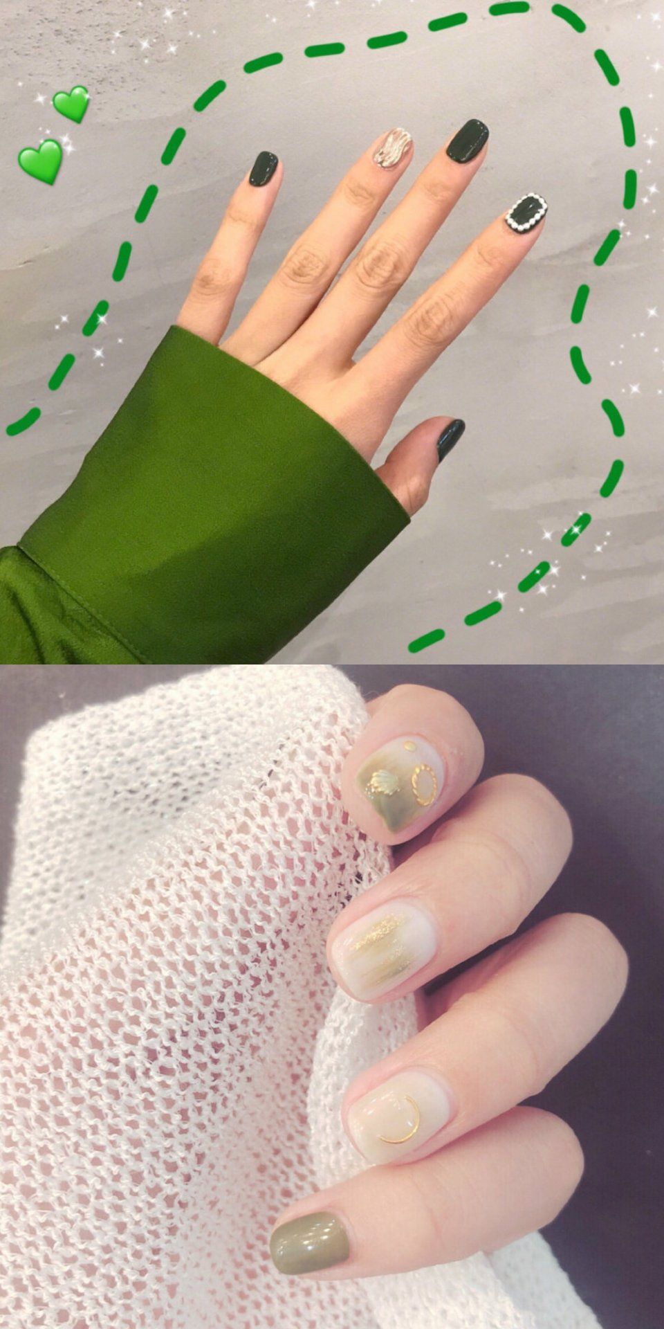 千万不要做牛油果色美甲！因为你会发现太显手白，太好看了