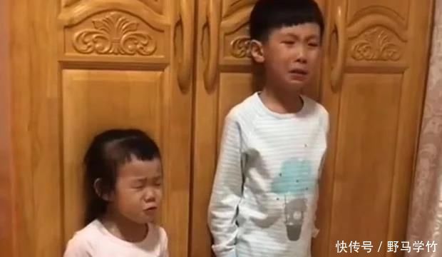 二胎|“戏精妹妹”火了,和哥哥罚站模仿哥哥假哭,引发调侃:戏精上身