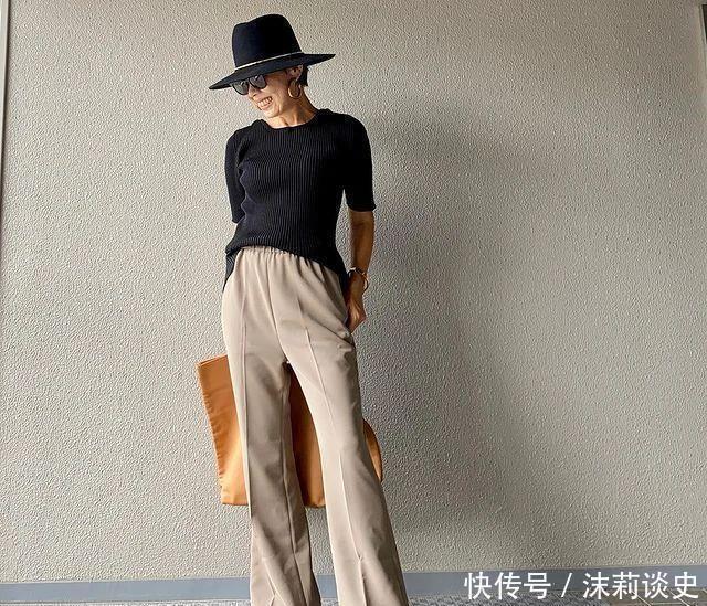 私服 58岁日本太太的私服穿搭,年过半百,借助基础款,照样穿出好风采