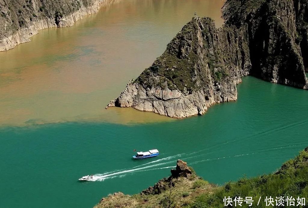 黄河刘家峡，青藏高原的清水与黄土高原的浊流相遇