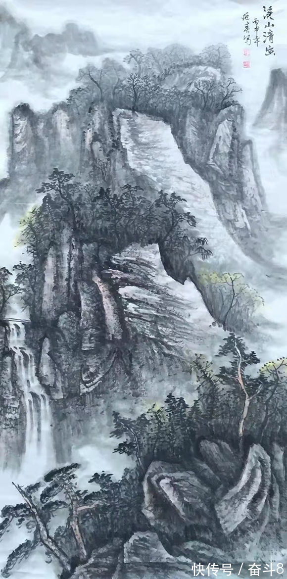 岳祥!画家范延春 笔墨意境 巍峨雄峻