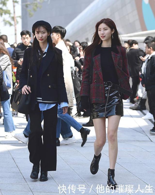 韩国女生真会穿，各种西装时髦帅气，简单易学，论会穿就服她们