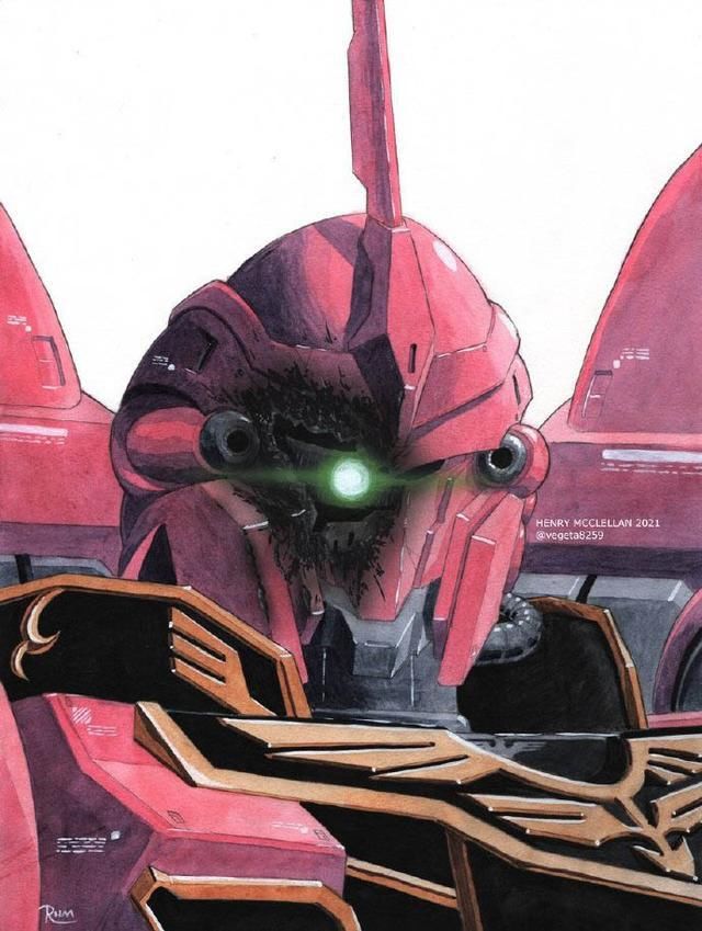 杰斯塔|机动战士高达插画,新安洲怎么被烤焦了?