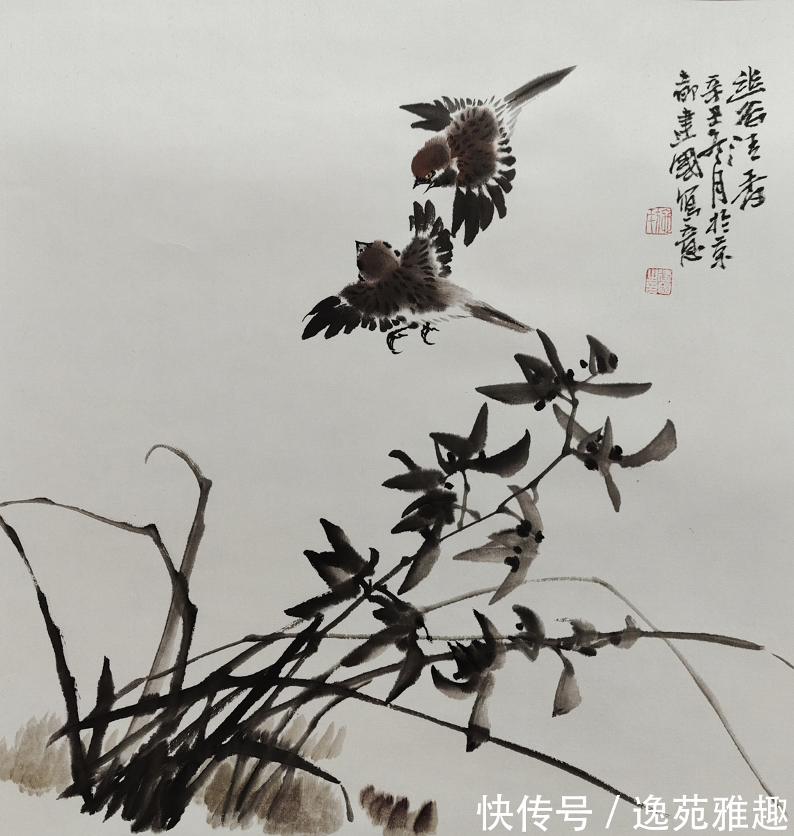 画家@【作品欣赏】春华秋实，心随花开，画家施建国作品欣赏