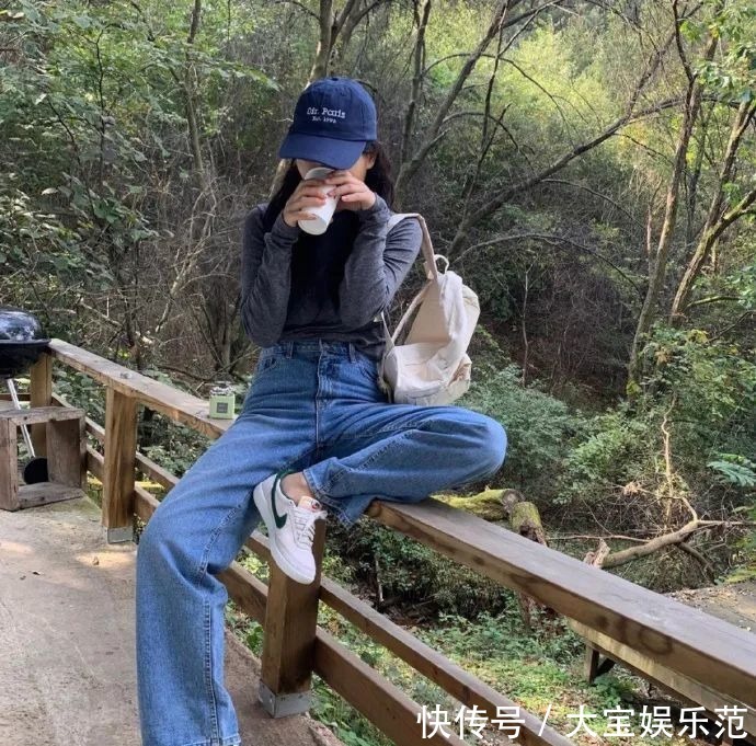 经典|韩系穿搭,KR秋冬简约风经典牛仔裤穿搭