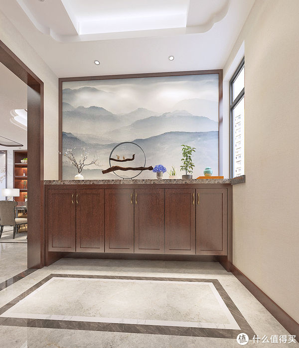 主卫|90后深漂回老家长沙买200㎡复式楼，装新中式风，客厅大气又有意境