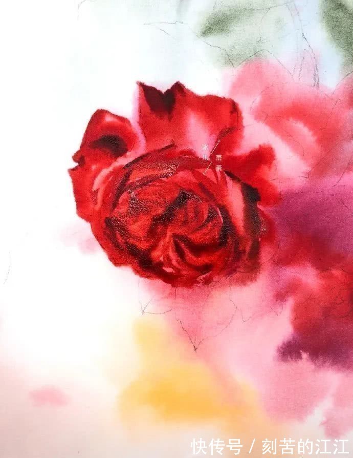 花瓣@水彩这样画,也太美了吧!居然把花瓣画出透明的感觉,看完忍不住保存!