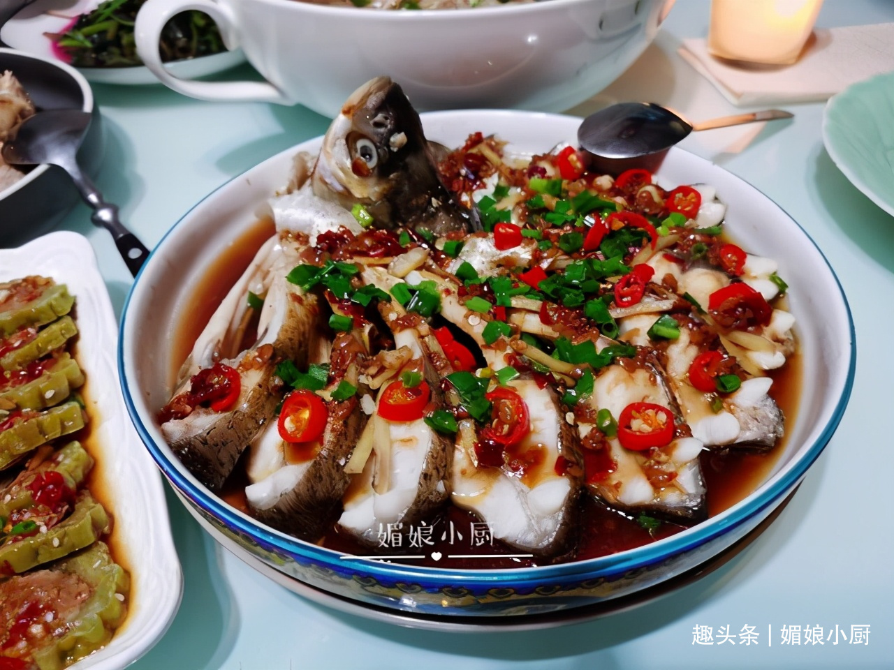 50岁阿姨家的3人晚餐，2小时做7道菜，有荤有素群友说太丰盛了