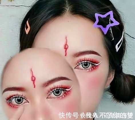 假面妆|大佬自创“假面妆”，本以为是特效，看到最后：对不起，打扰了！