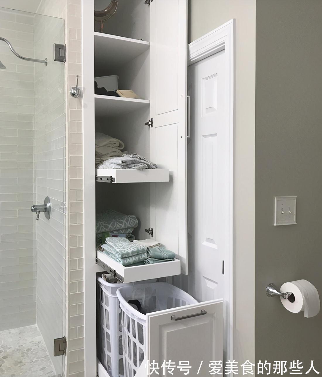 储物量|浴室预留40cm设计成这样,容量能抵得上储物间,方便不杂乱!