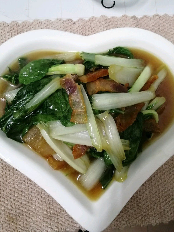 咸肉|小白菜炒咸肉