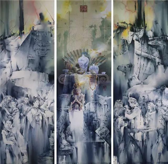  极致|中国水彩：大笔触画出霸屏水彩，光感够绝，极致东方的美！