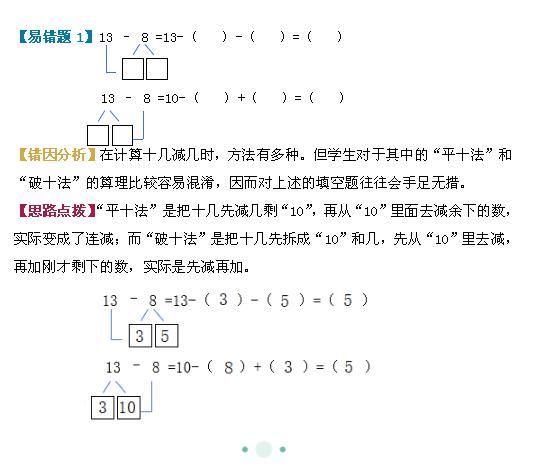 特别关注：一年级（第1-2单元）十大易错题