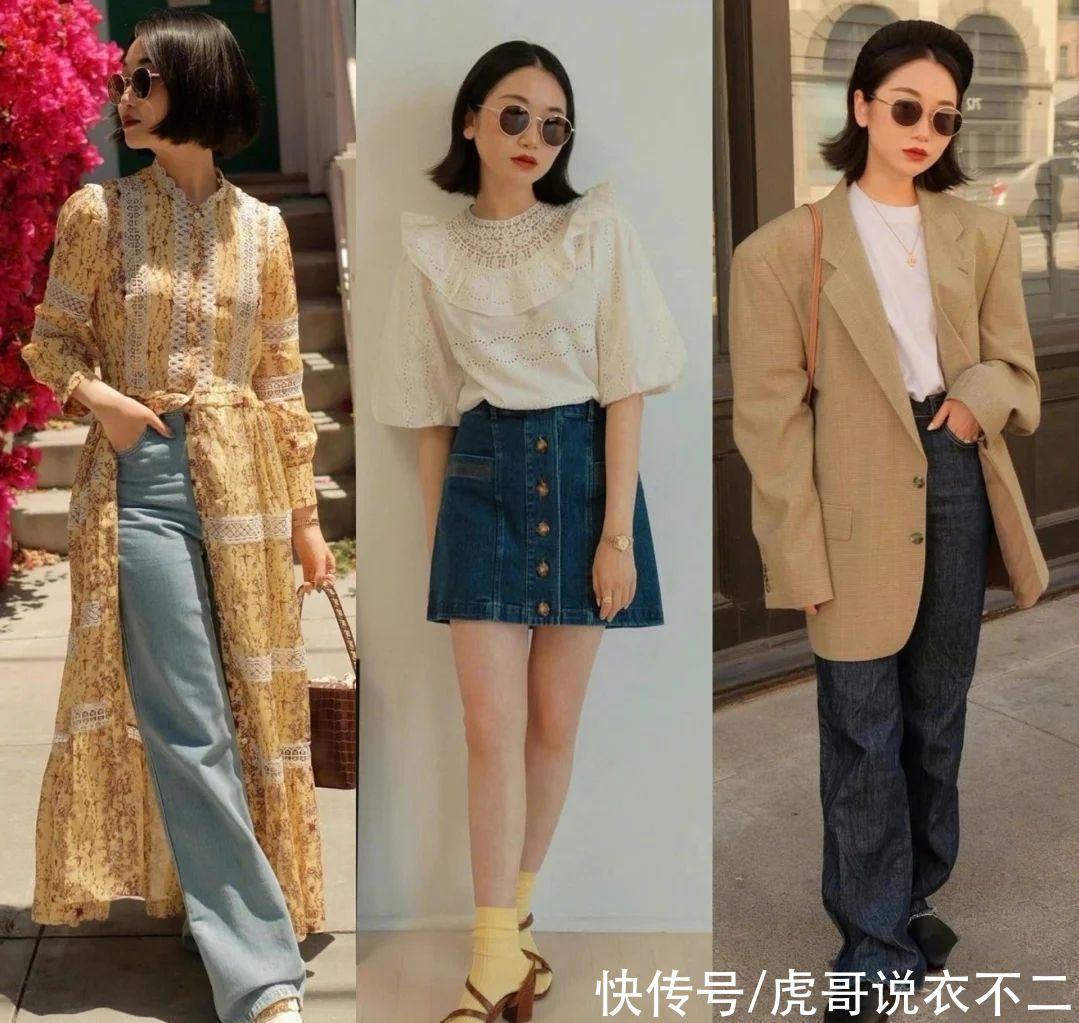 阔腿裤|适合1米58小个子的夏日打扮，“衬衫+高腰裤”，时髦洋气又高级