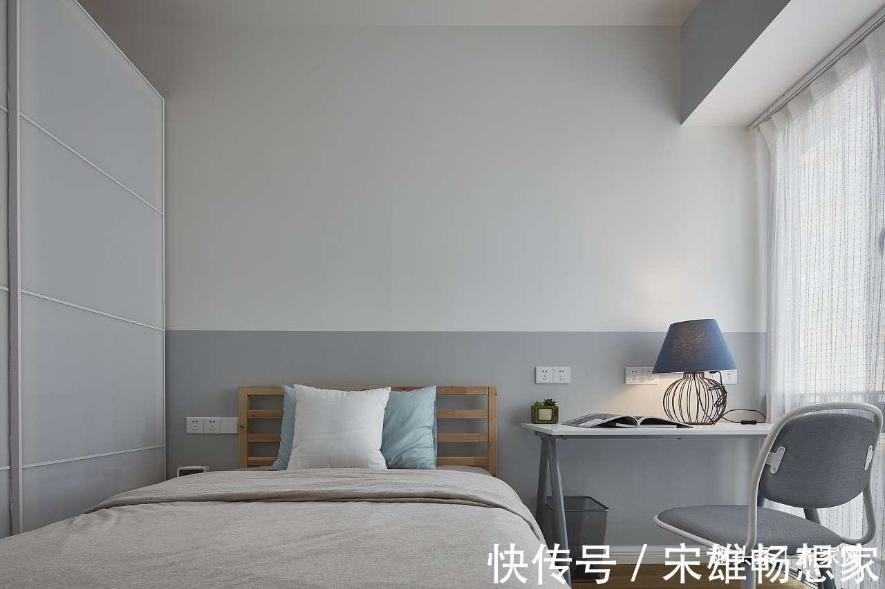 小餐桌|北欧风格三居,玄关全身镜和储物空间,美感与实用的结合!