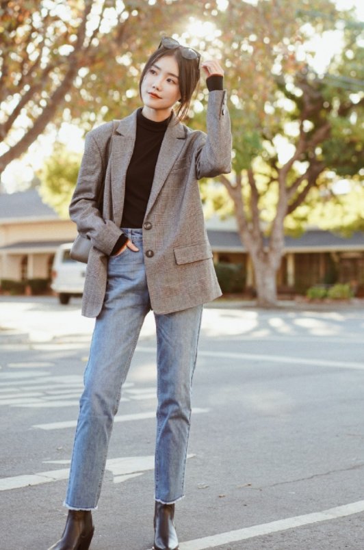 格纹西装|30＋女人如何穿西装？请参考这4套穿搭范本，优雅时髦显气质