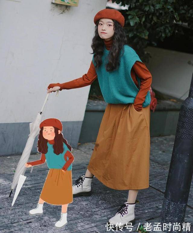 小仙女|独特个性的撞色复古风穿搭,俗到极致便是时髦,充满青春活力感!