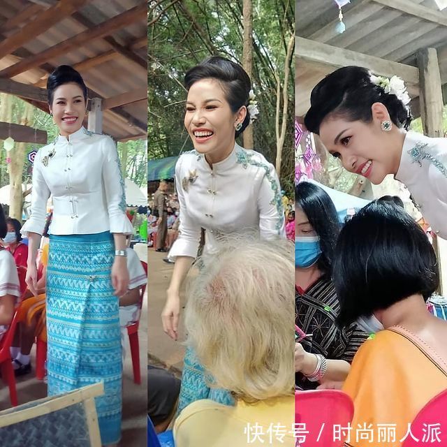 造型|苏提达晒最新漫画好得意！蓝裙造型确实美，诗妮娜好久没有亮相了