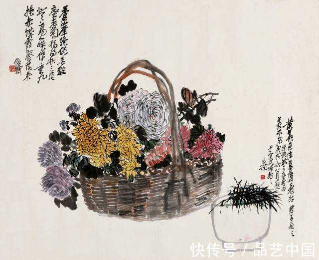 绘画&吴昌硕作画,处处都是书法