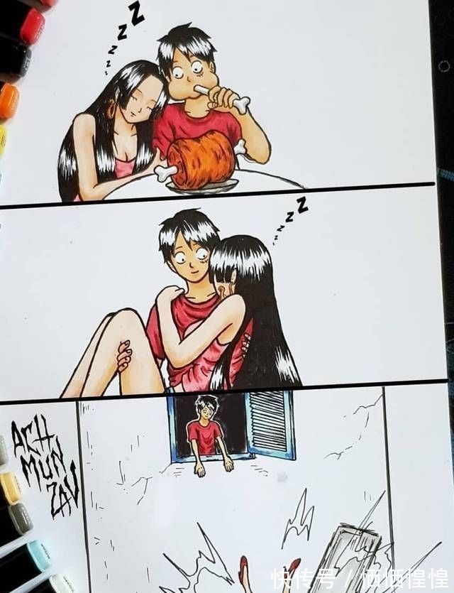 同人漫画|海贼王:路飞和女帝的同人漫画图,最后一张不忍直视