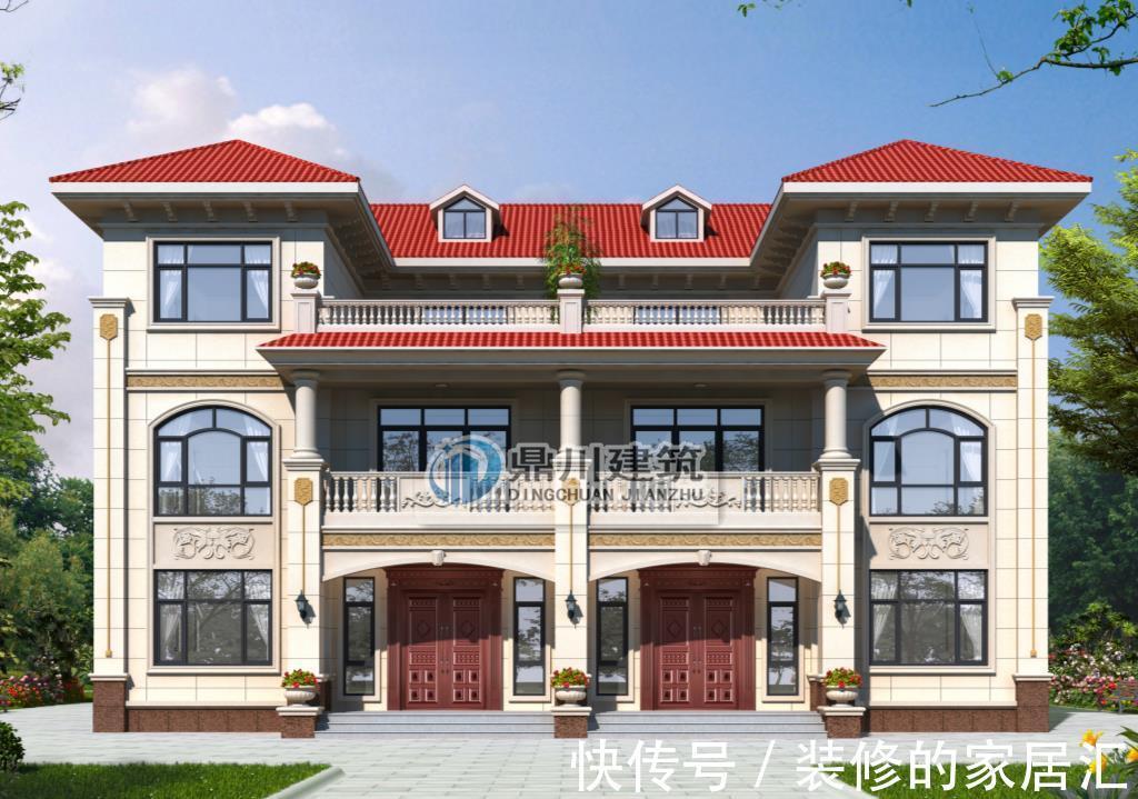 进深|5款农村双拼别墅，气派非凡，两兄弟建在农村低调而舒适