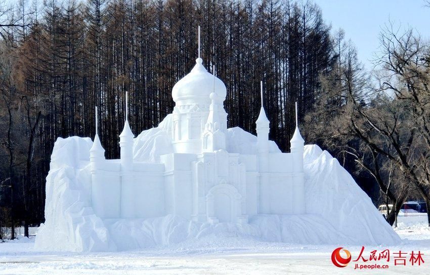 冬奥|长春市净月“雪世界”主雪雕揭开神秘面纱