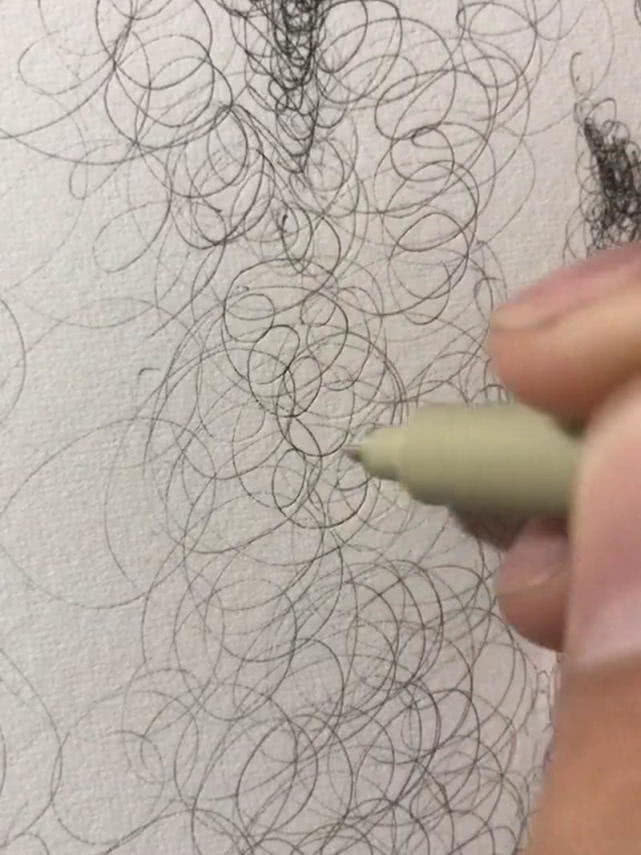 络腮胡&美术生用“没水”画笔画胡歌,还以为满脸络腮胡,成画帅晕了!